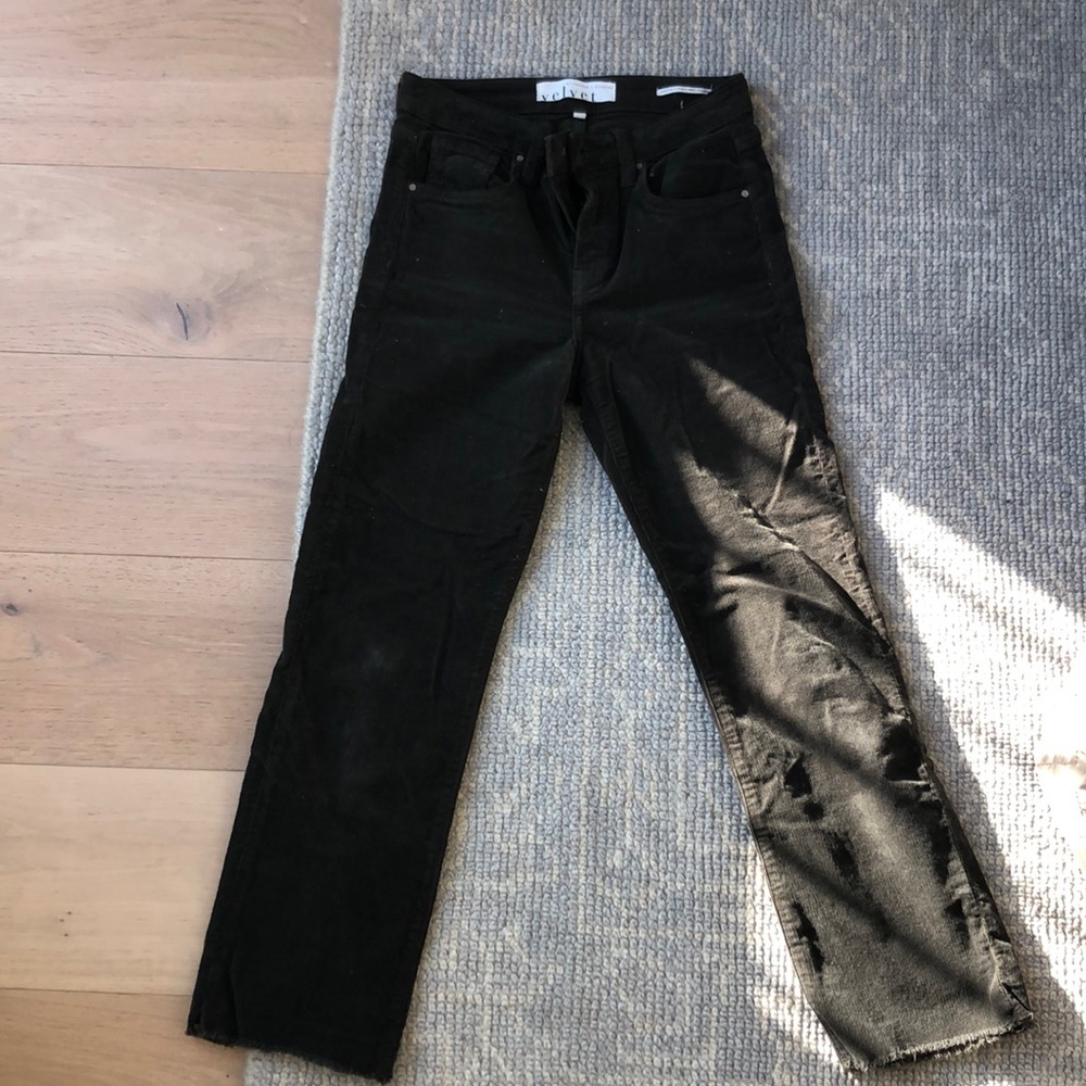 Crop chords - olive green! Worn once